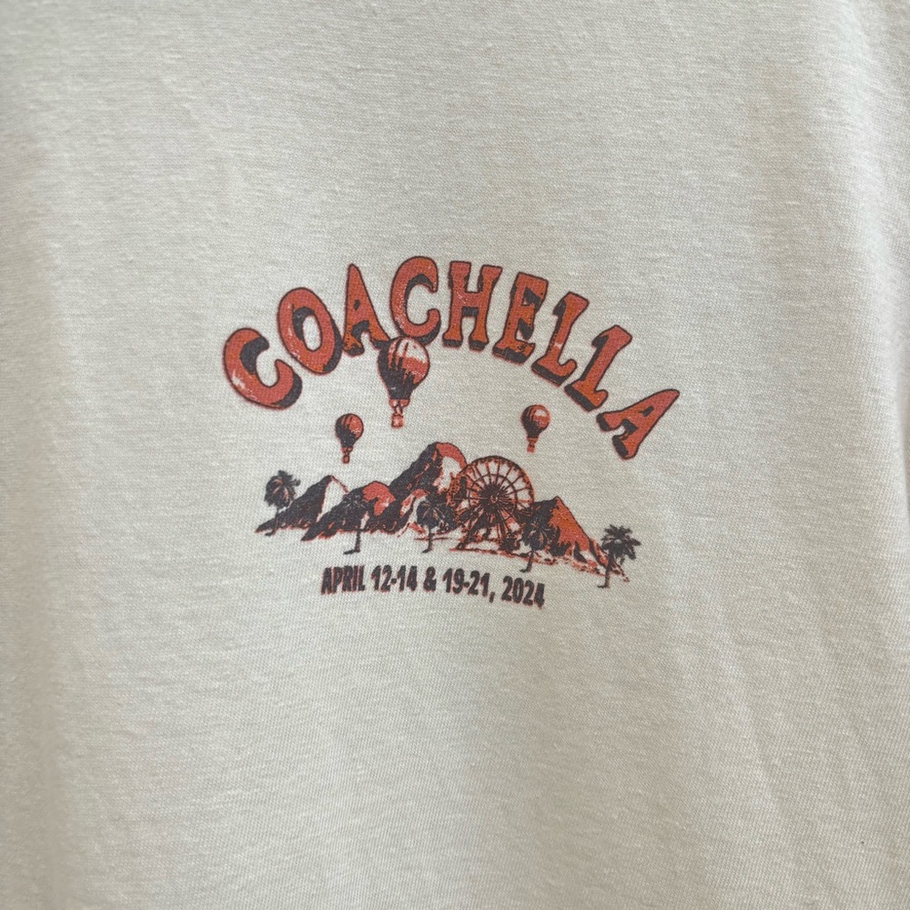 Coachella Cream Short Sleeve Tee - Picture 2 of 7